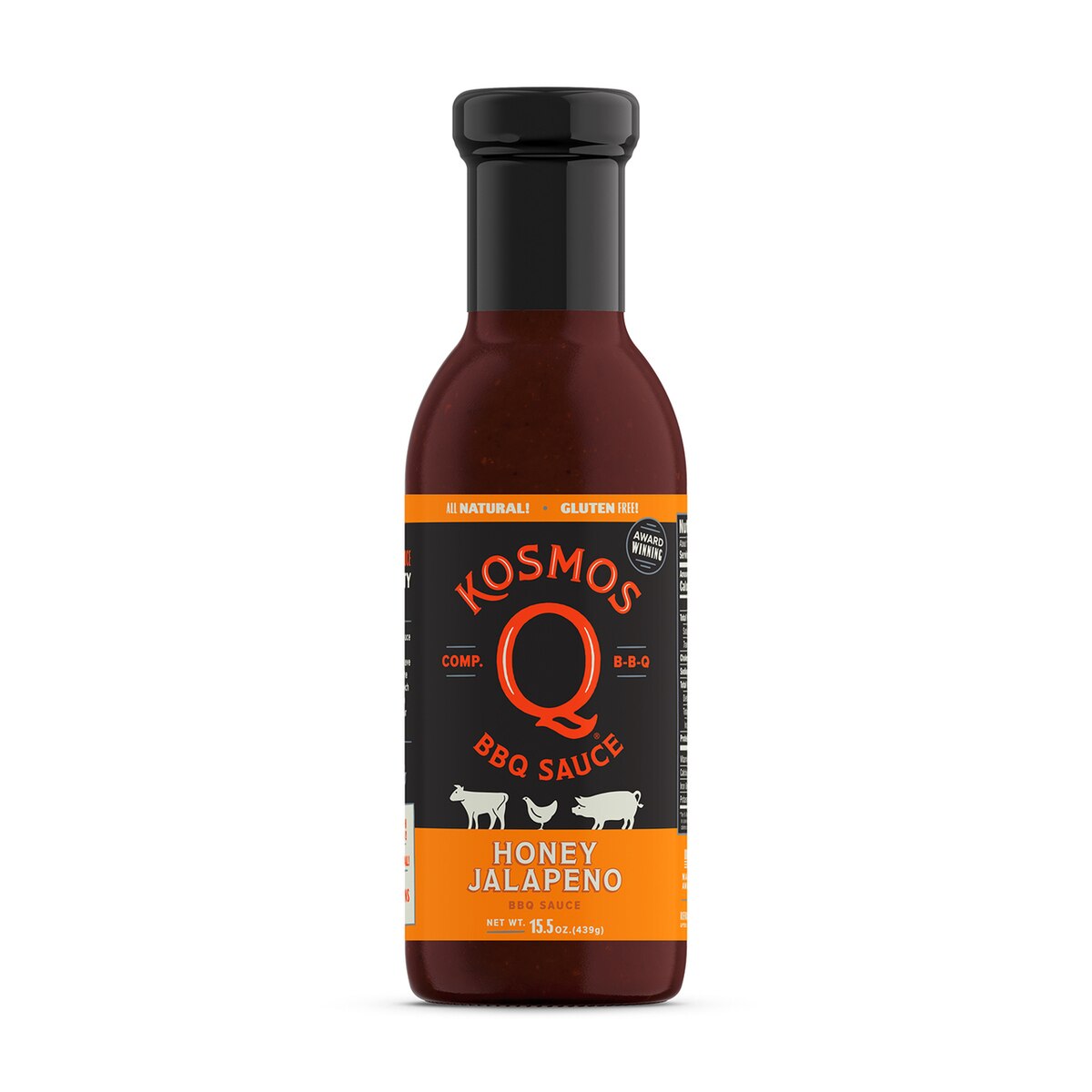 Kosmo's Q BBQ Sauce Single Bottle Honey Jalapeno BBQ Sauce
