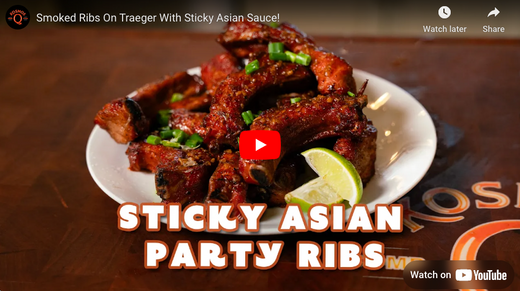 Smoked Ribs On Traeger With Sticky Asian Sauce!