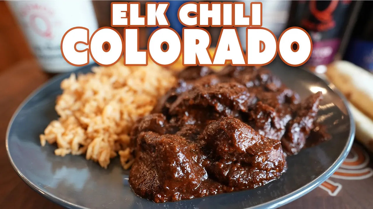 Elk Chili Colorado on a Weber