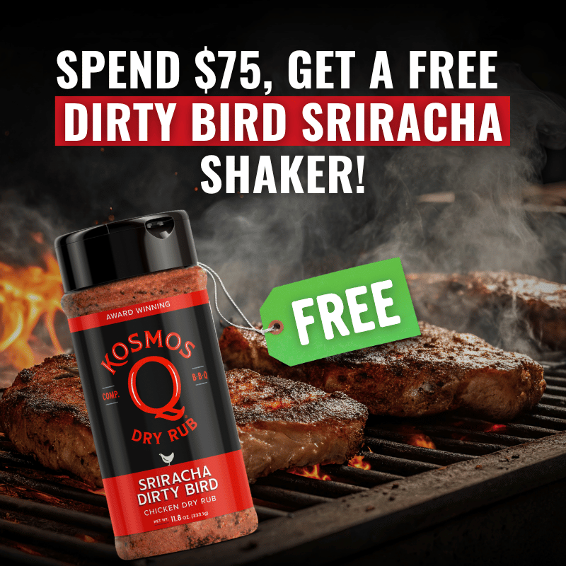 Spend $75 and get a free shaker of Dirty Bird Sriracha! 