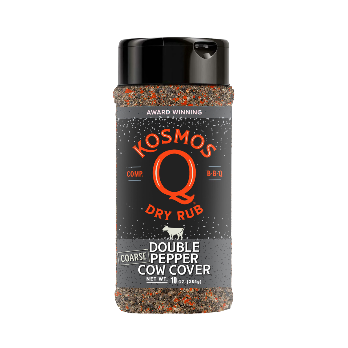 Kosmo&#39;s Q Barbecue Rubs 1 Shaker Double Pepper COARSE Cow Cover Rub