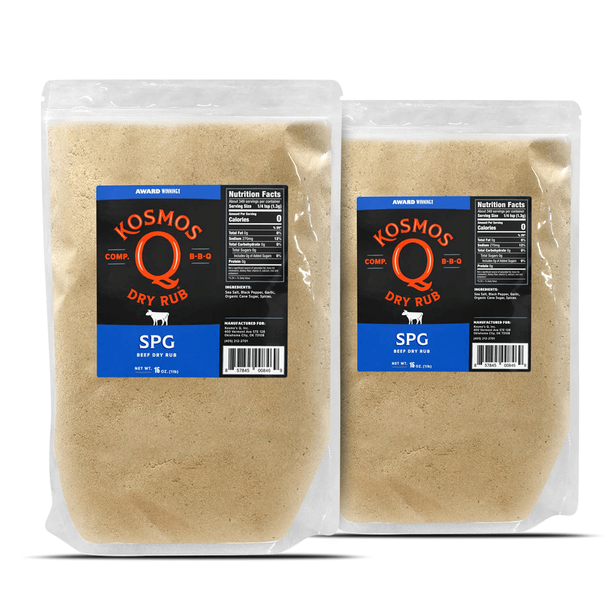 Kosmo&#39;s Q Barbecue Rubs 2 Lb Bag SPG Rub