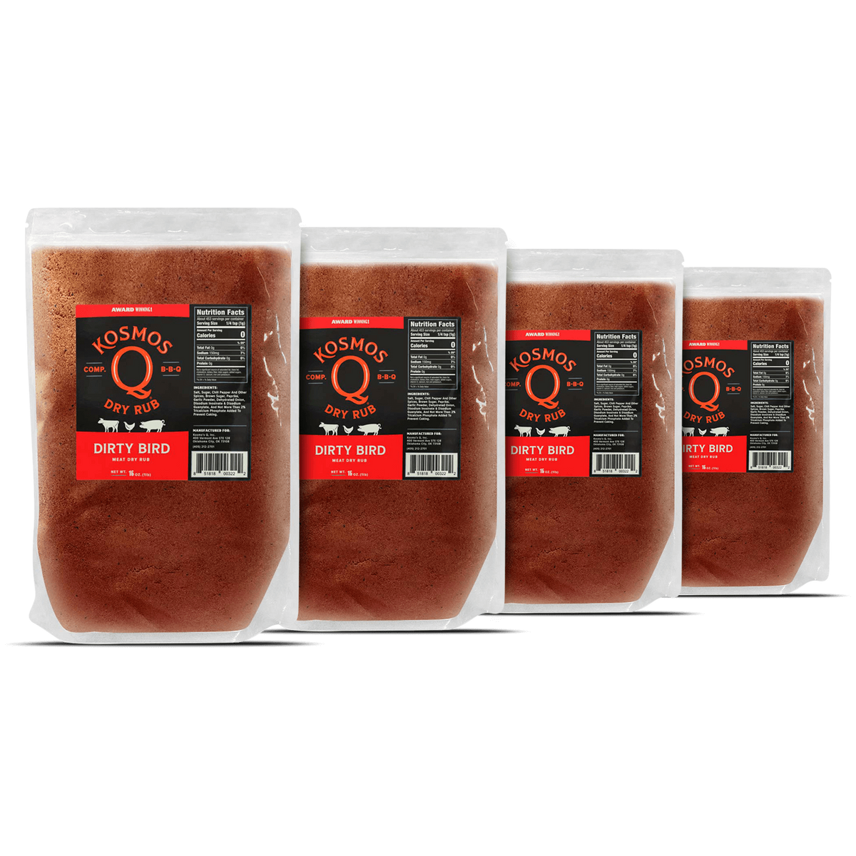 Kosmo&#39;s Q Barbecue Rubs 4 Lb Bag Dirty Bird Rub