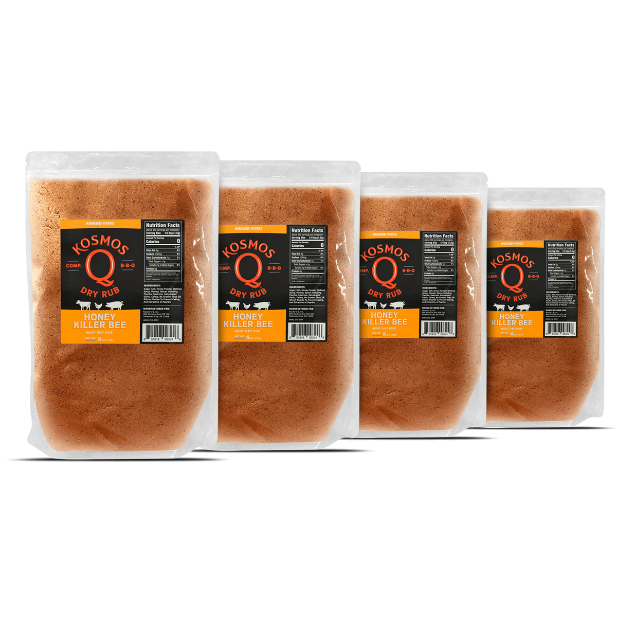 Kosmo&#39;s Q Barbecue Rubs 4 Lb Bag Killer Bee Honey Rub