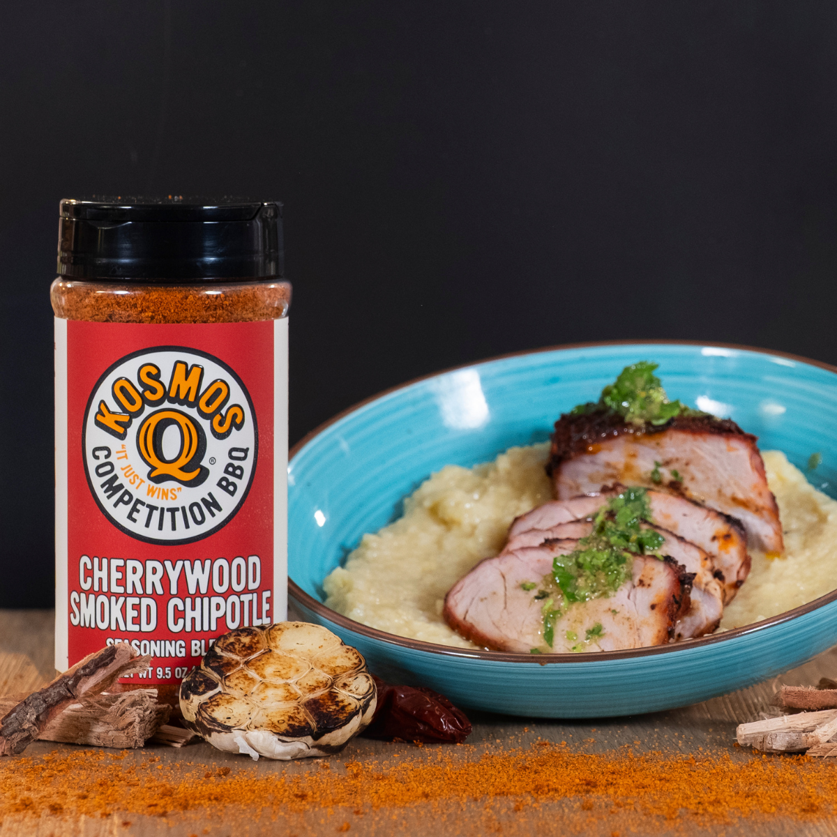 Kosmo's Q Barbecue Rubs Cherrywood Smoked Chipotle Seasoning Blend