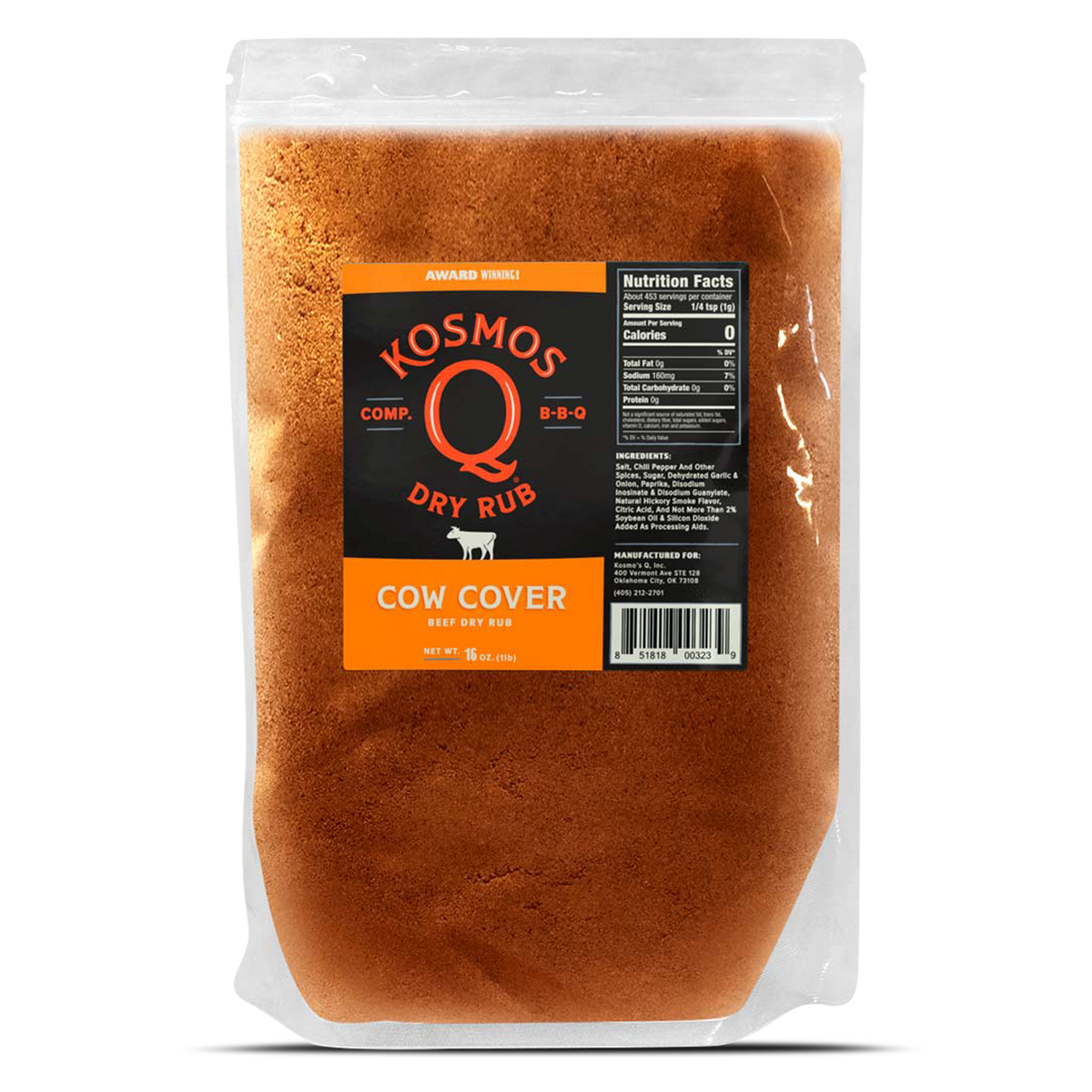 Kosmo&#39;s Q Barbecue Rubs Cow Cover Rub