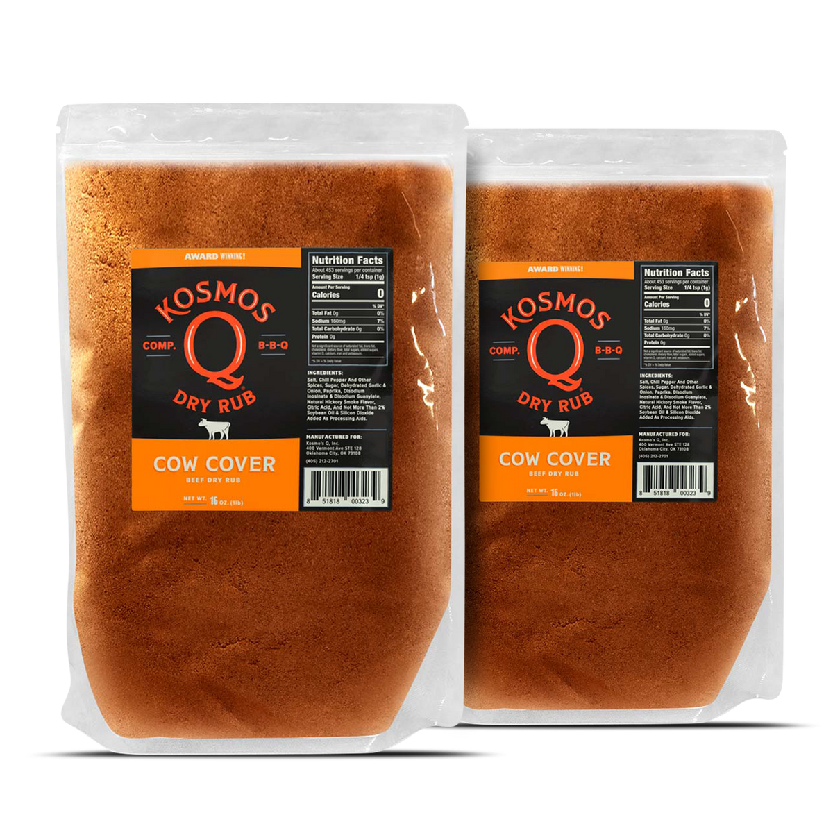 Kosmo&#39;s Q Barbecue Rubs Cow Cover Rub