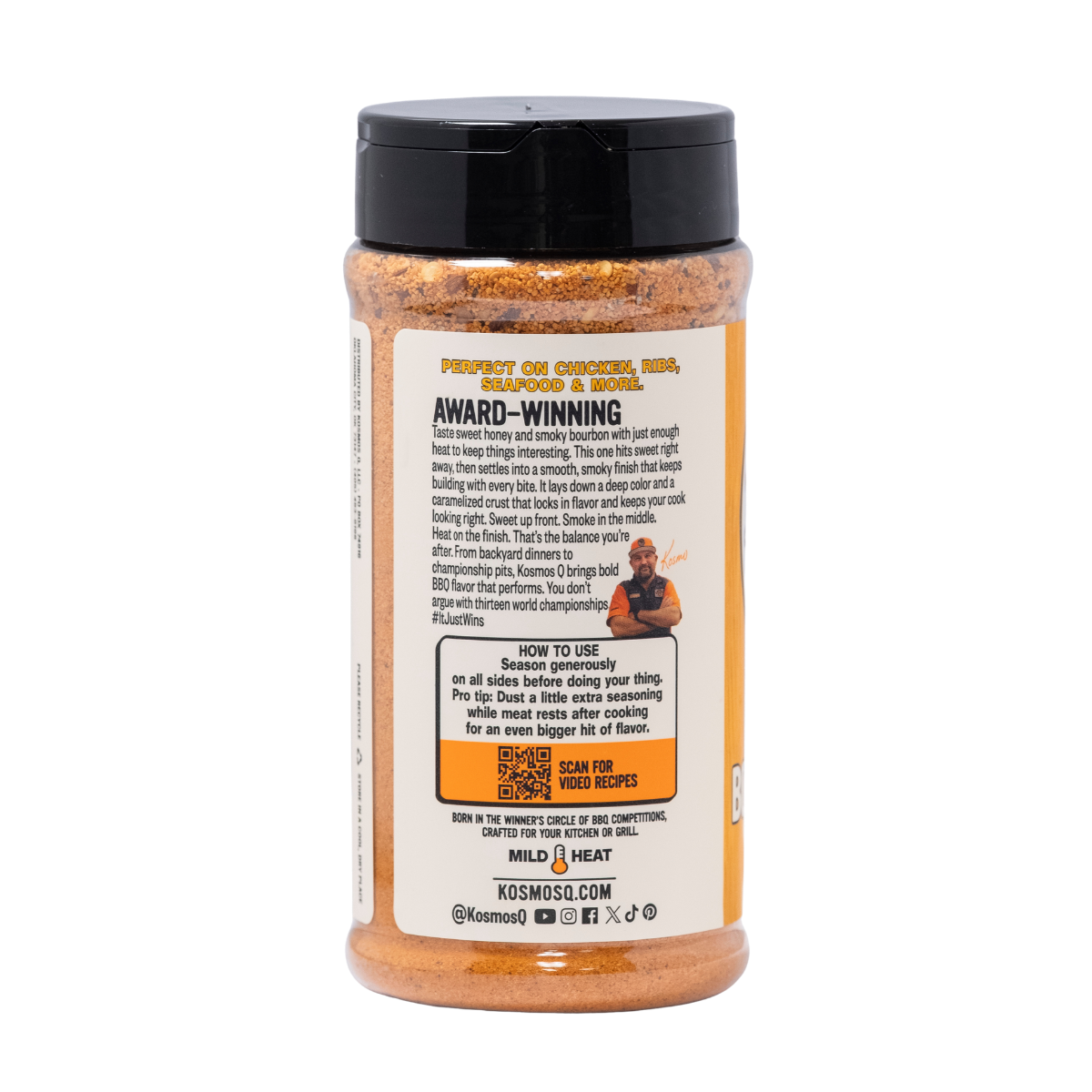 Kosmo's Q Barbecue Rubs Honey Bourbon Heat Seasoning Blend