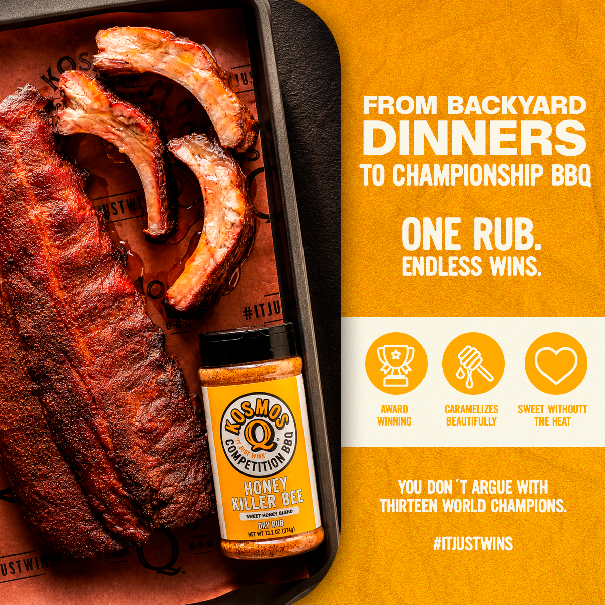Kosmo's Q Barbecue Rubs Honey Killer Bee Rub