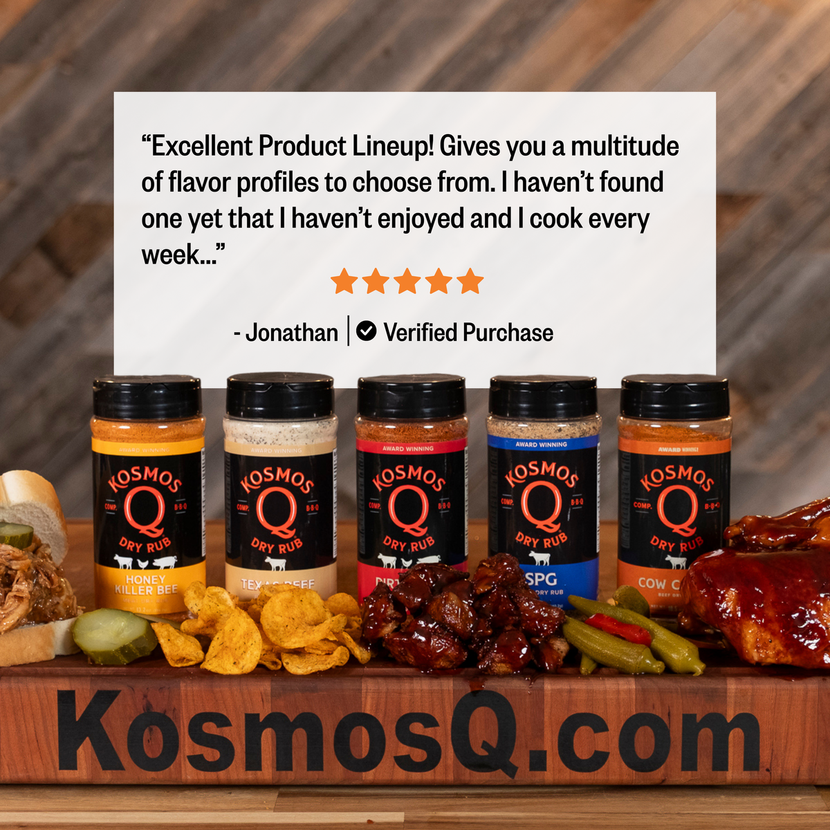 Kosmo&#39;s Q Barbecue Rubs Kosmos Q Classic Rubs - 5 Pack Combo + FREE GIFTS!