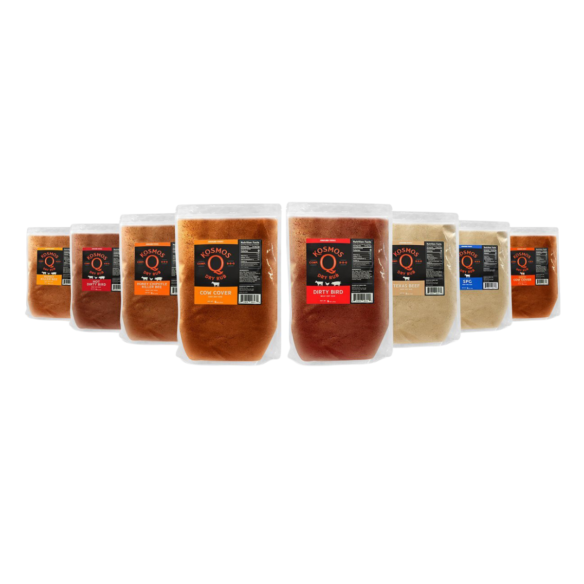 Kosmo's Q Barbecue Rubs Rub Combo - 8 Pack of 1lb Bags