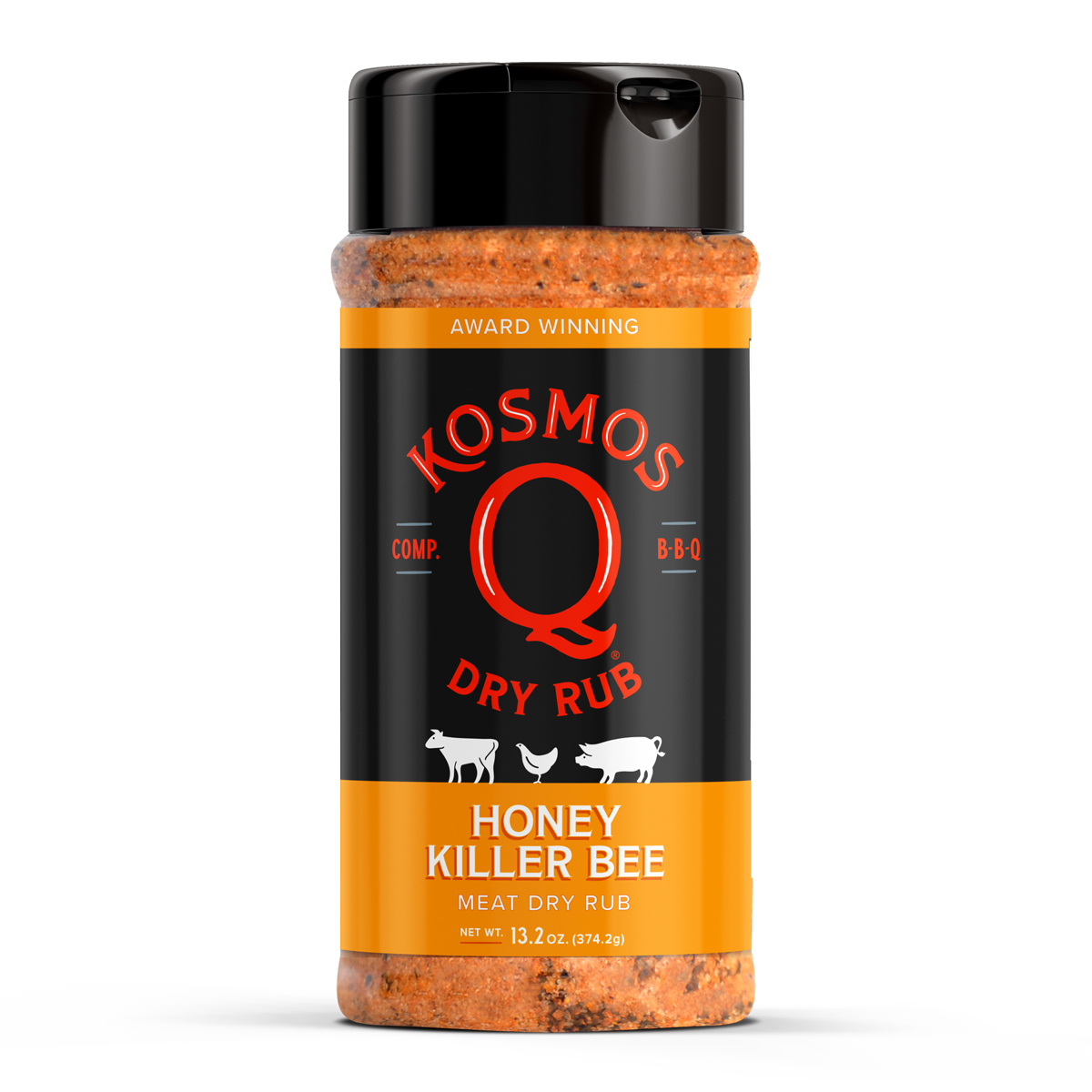 Kosmo&#39;s Q Barbecue Rubs Shaker Killer Bee Honey Rub