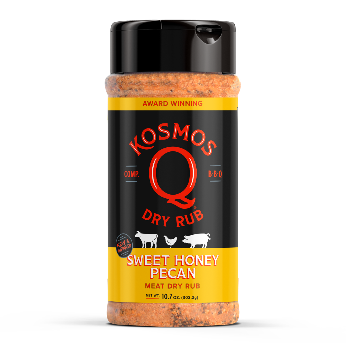 Kosmo&#39;s Q Barbecue Rubs Shaker Sweet Honey Pecan Rub