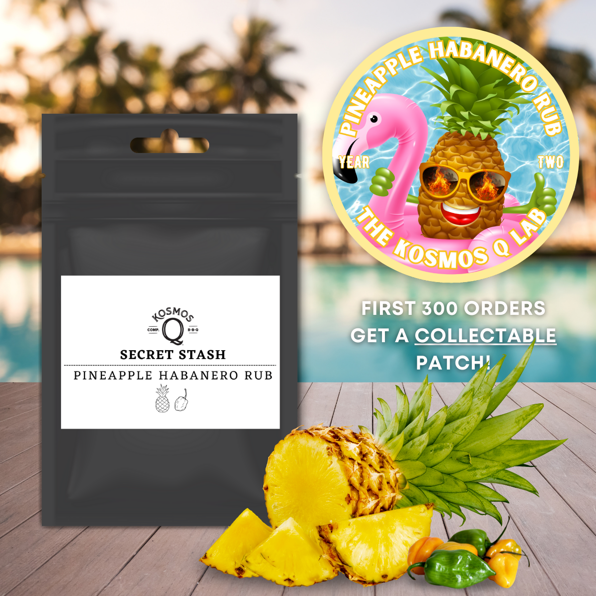 Kosmo's Q Barbecue Rubs Single Bag The Kosmos Q Lab Secret Stash: Pineapple Habanero Rub