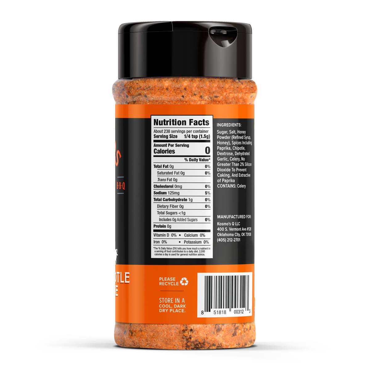 Kosmo&#39;s Q Barbecue Rubs Spicy Killer Bee Chipotle Honey Rub