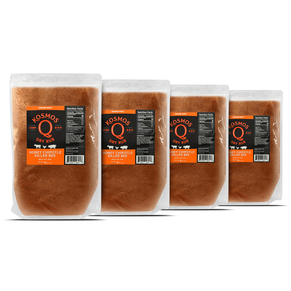 Kosmo&#39;s Q Barbecue Rubs Spicy Killer Bee Chipotle Honey Rub