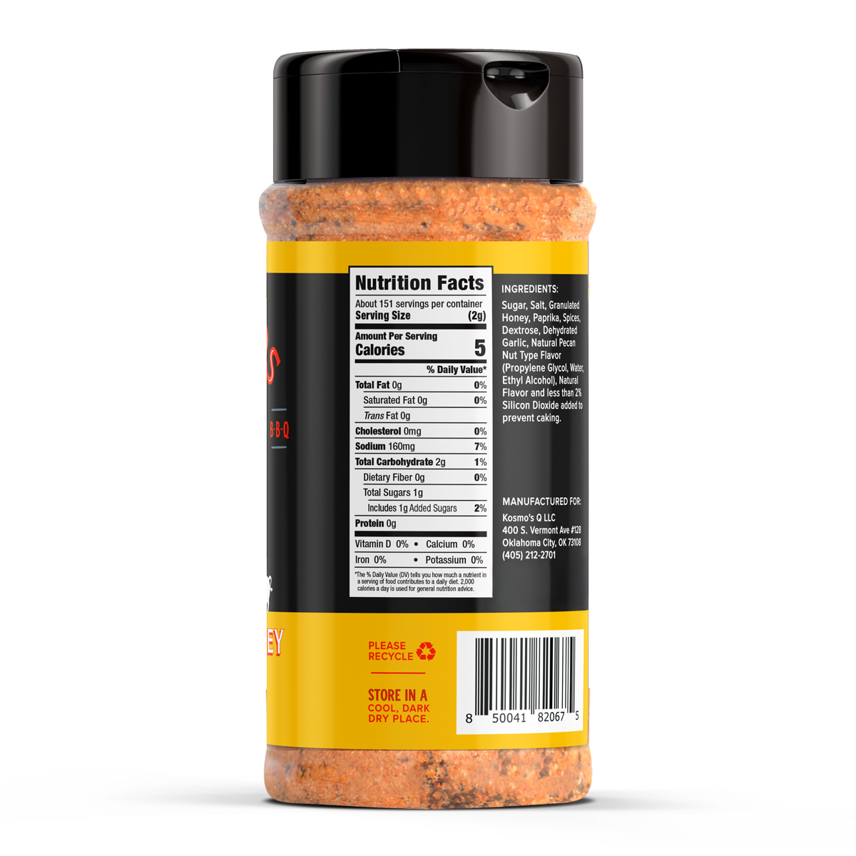 Kosmo&#39;s Q Barbecue Rubs Sweet Honey Pecan Rub