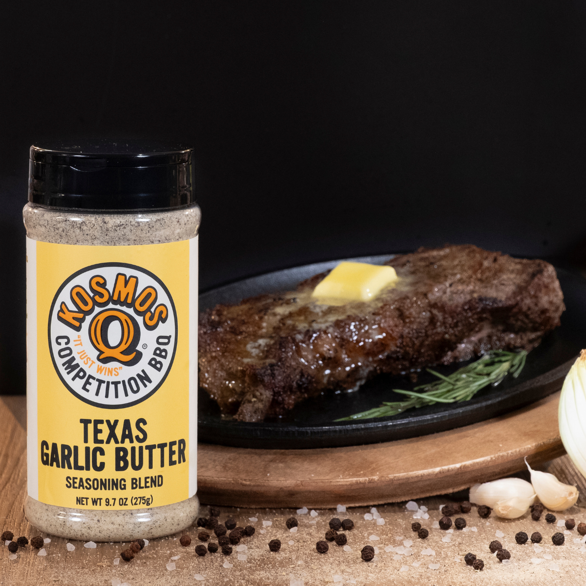 Kosmo's Q Barbecue Rubs Texas Garlic Butter Seasoning Blend