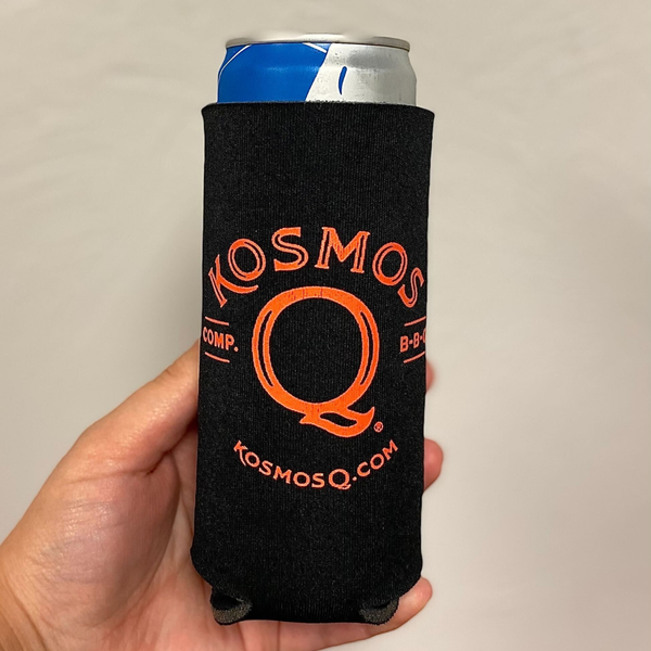 Kosmos Q Slim Black Koozie | Keep Drinks Cold | Ideal For Skinny