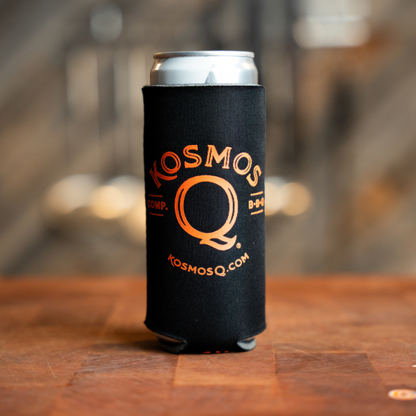 Kosmos Q Slim Black Koozie - Kosmos Q BBQ Products & Supplies
