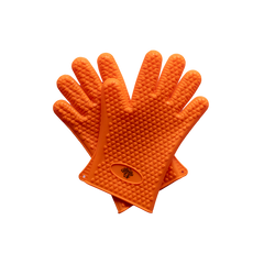 Orange Heat-Resistant Gloves | High-Quality Silicone - Kosmos Q