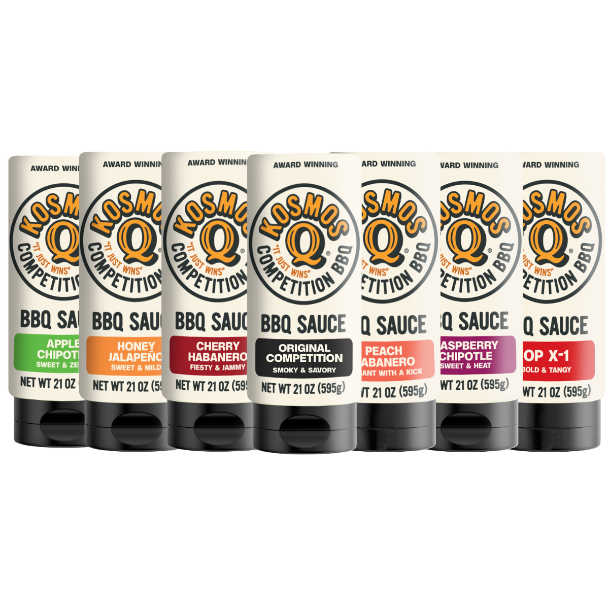 Kosmo's Q BBQ Gift Baskets BBQ Sauce Bundle - 7 Pack