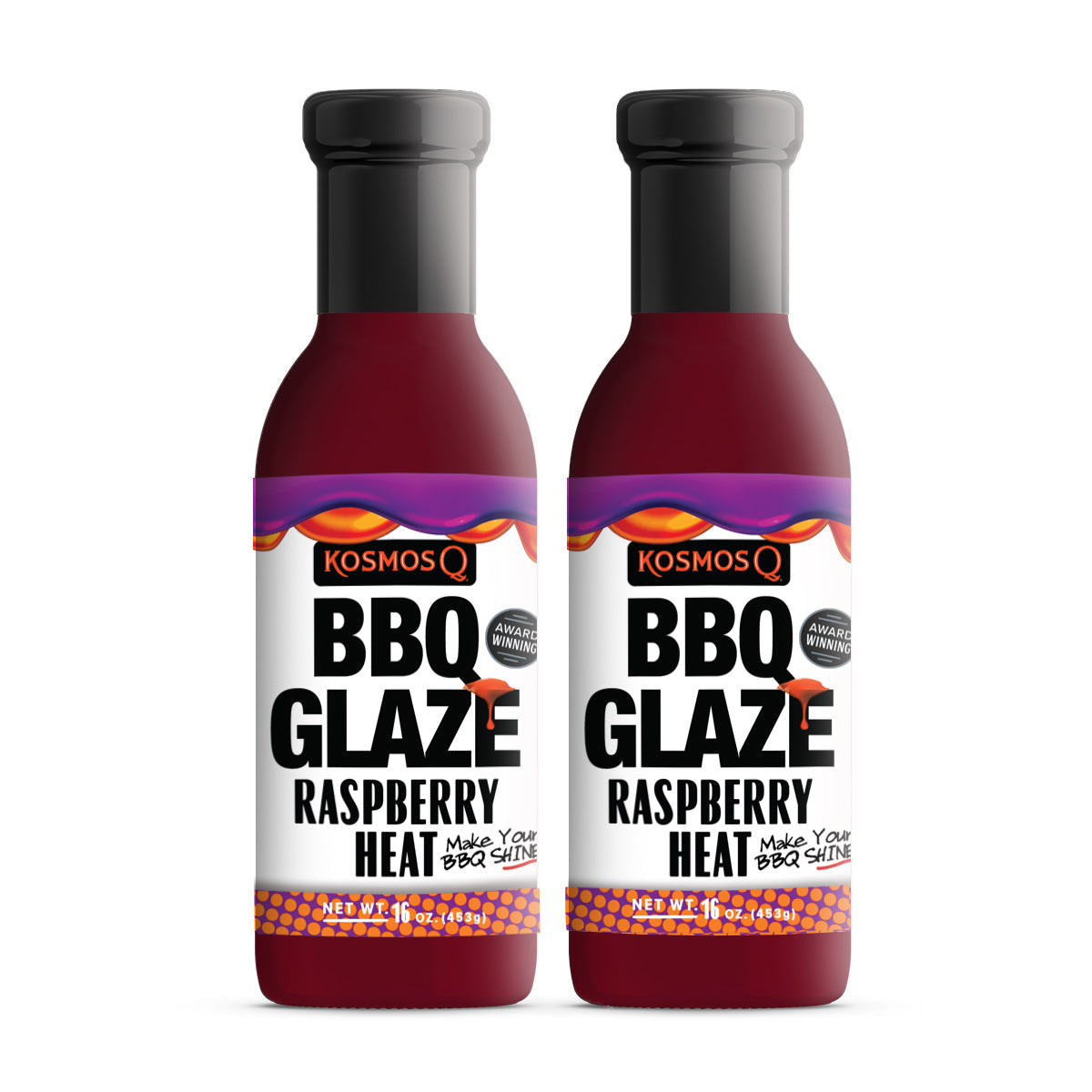Kosmo&#39;s Q BBQ Glaze 2 Pack Raspberry Heat BBQ Glaze
