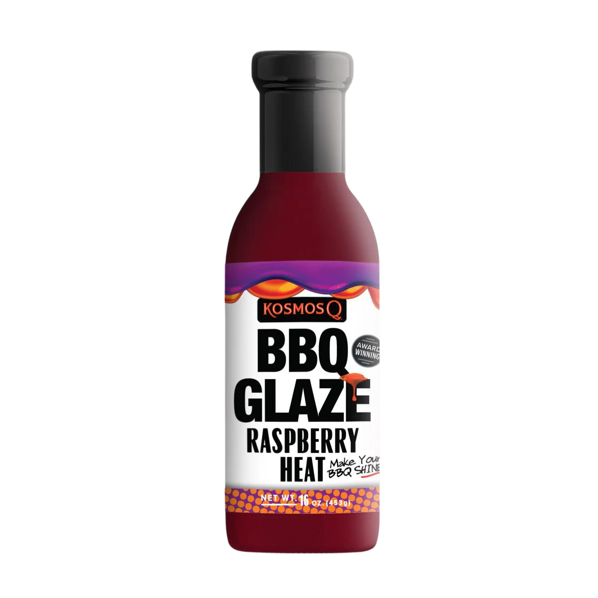 Kosmo's Q BBQ Glaze Single Bottle Raspberry Heat BBQ Glaze