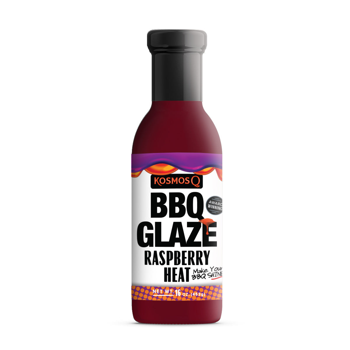 Kosmo's Q BBQ Glaze Single Bottle Raspberry Heat BBQ Glaze