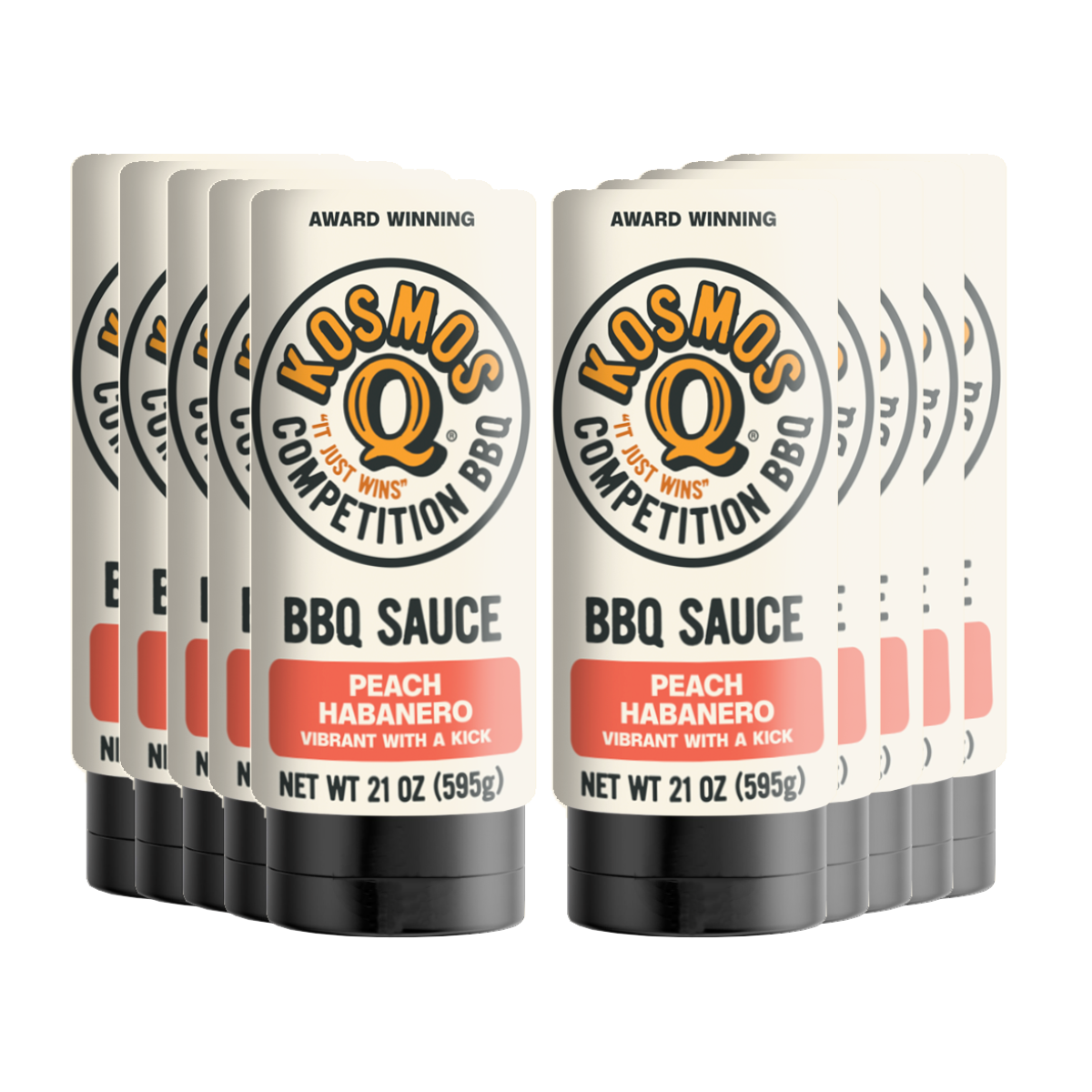 Kosmo's Q BBQ Sauce 10 Pack Peach Habanero BBQ Sauce