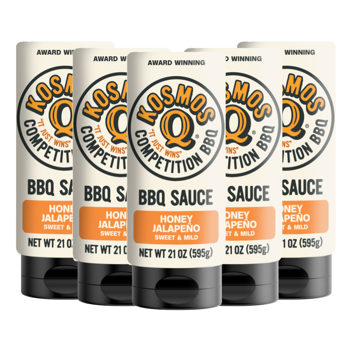Kosmo's Q BBQ Sauce 5 Pack Honey Jalapeno BBQ Sauce