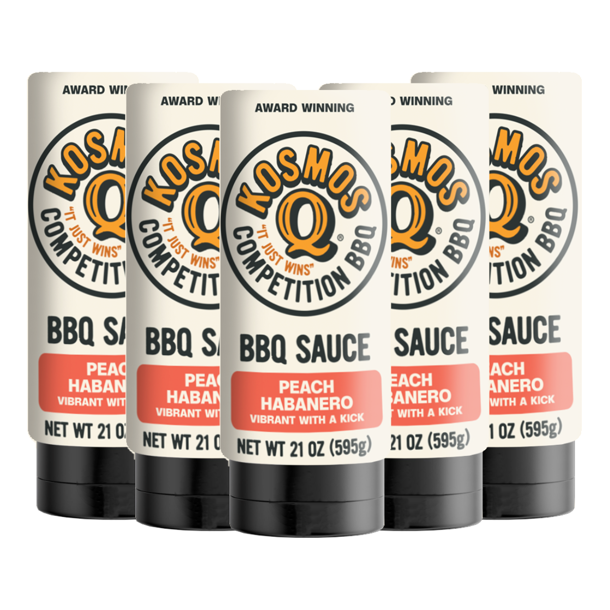 Kosmo's Q BBQ Sauce 5 Pack Peach Habanero BBQ Sauce
