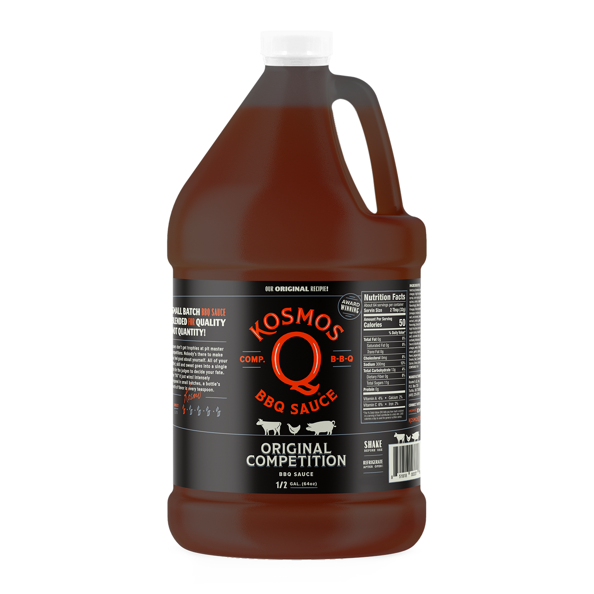 Kosmo&#39;s Q BBQ Sauce Half Gallon Competition BBQ Sauce