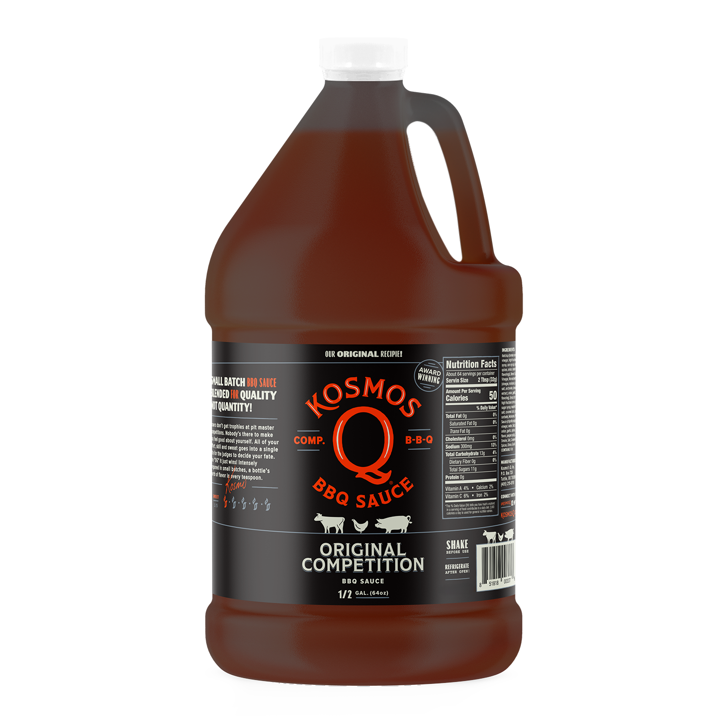 Kosmo's Q BBQ Sauce Half Gallon Competition BBQ Sauce