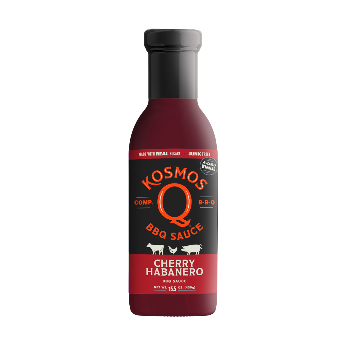 Kosmo&#39;s Q BBQ Sauce Single Bottle Cherry Habanero BBQ Sauce