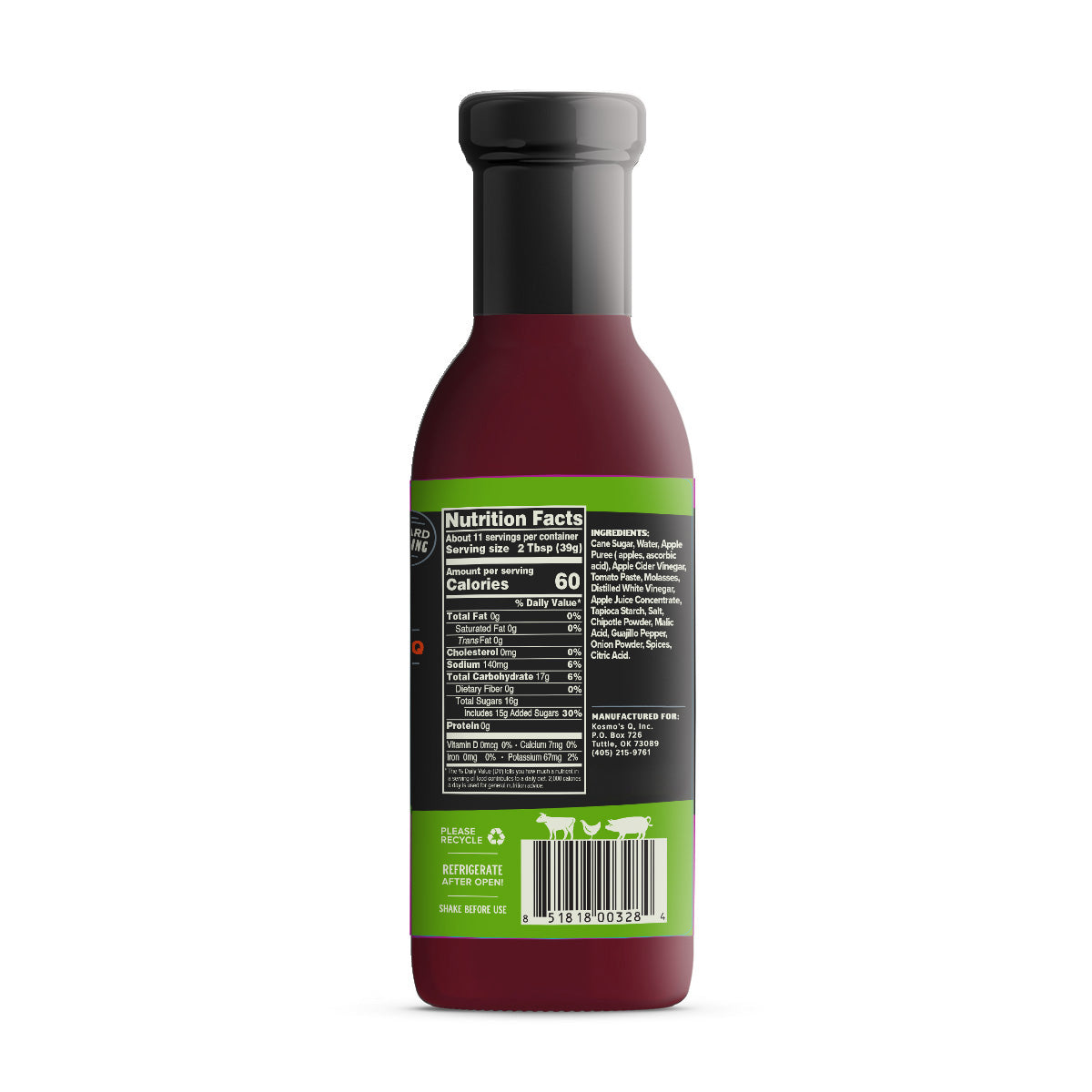Kosmo&#39;s Q BBQ Sauce Sweet Apple Chipotle BBQ Sauce