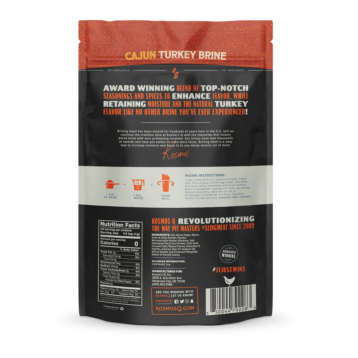 Kosmo&#39;s Q Brines and Soaks Cajun Turkey Brine