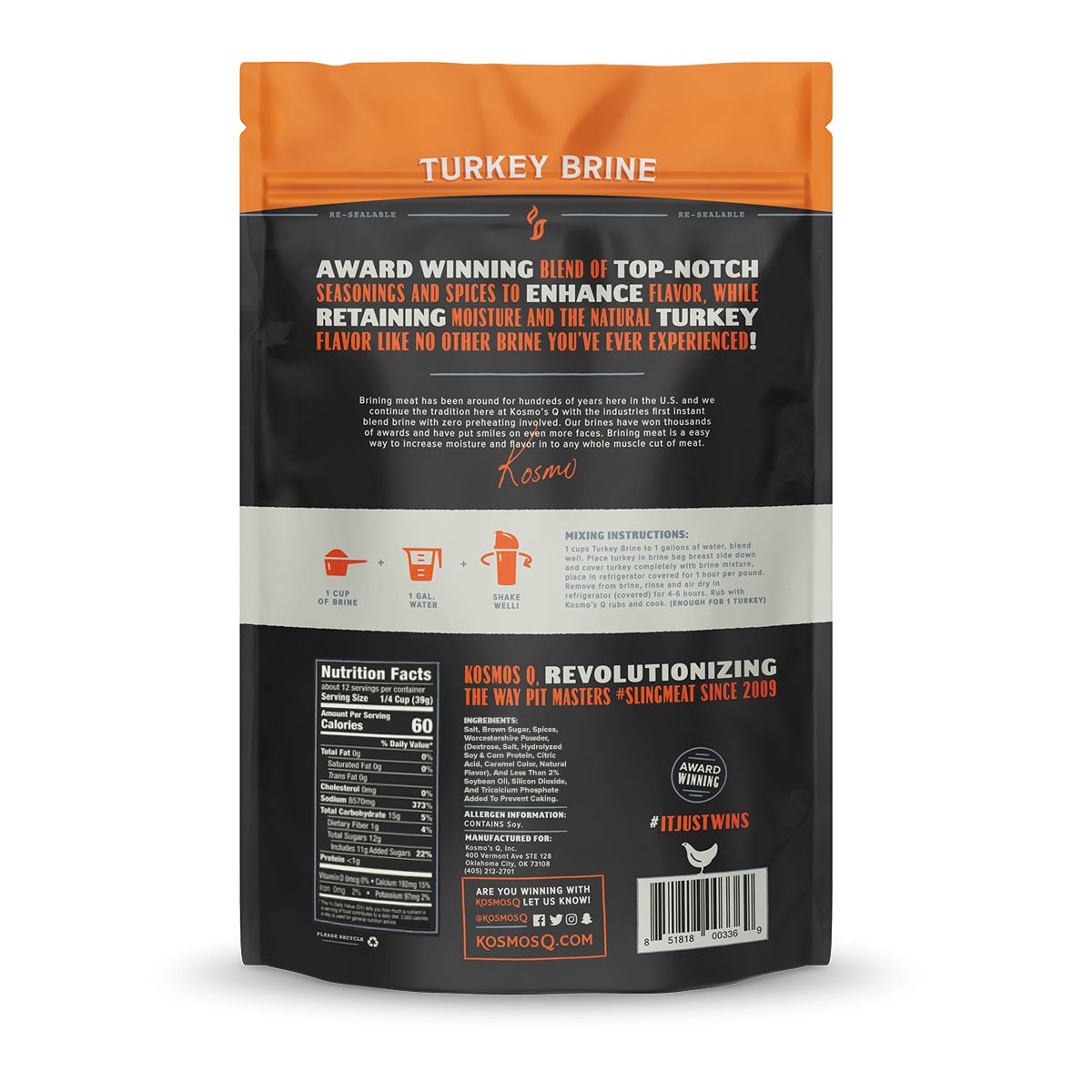 Kosmo&#39;s Q Brines and Soaks Turkey Brine