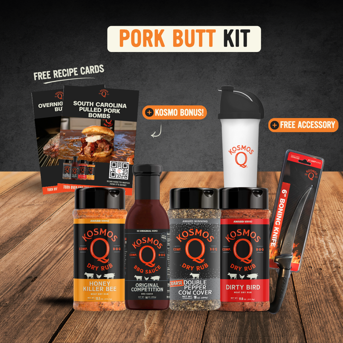 Kosmo&#39;s Q Recipe Bundles Kosmos Q Pork Butt Kit