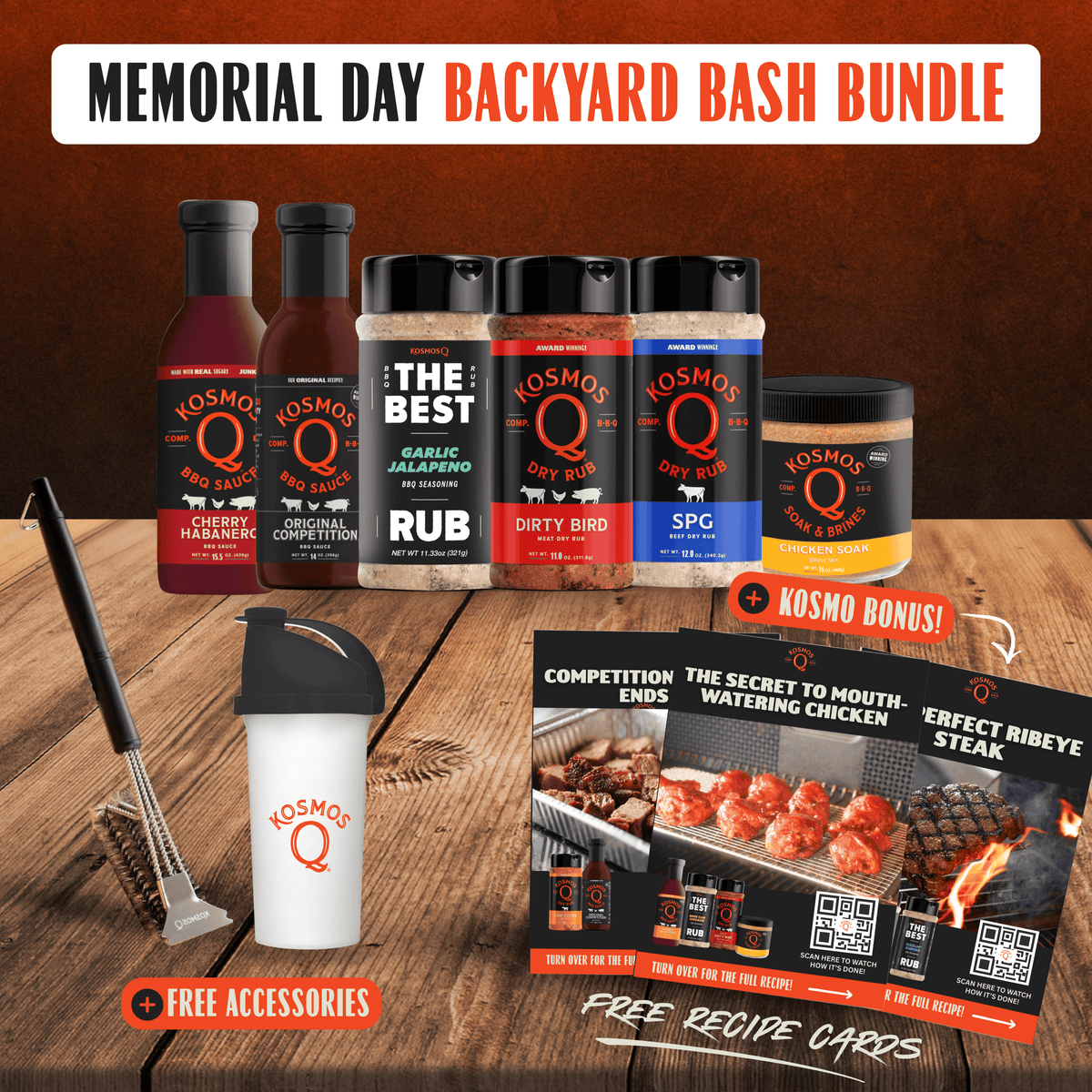 Kosmo&#39;s Q Recipe Bundles Memorial Day Backyard Bash Bundle