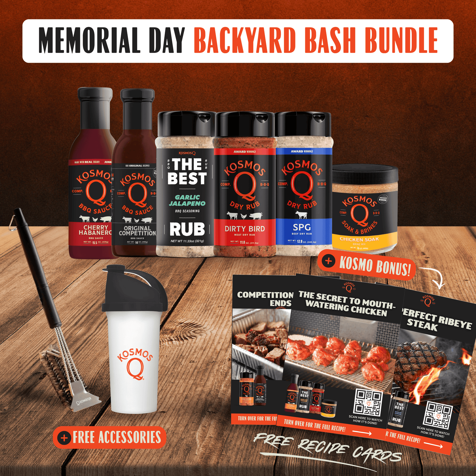 Kosmo's Q Recipe Bundles Memorial Day Backyard Bash Bundle