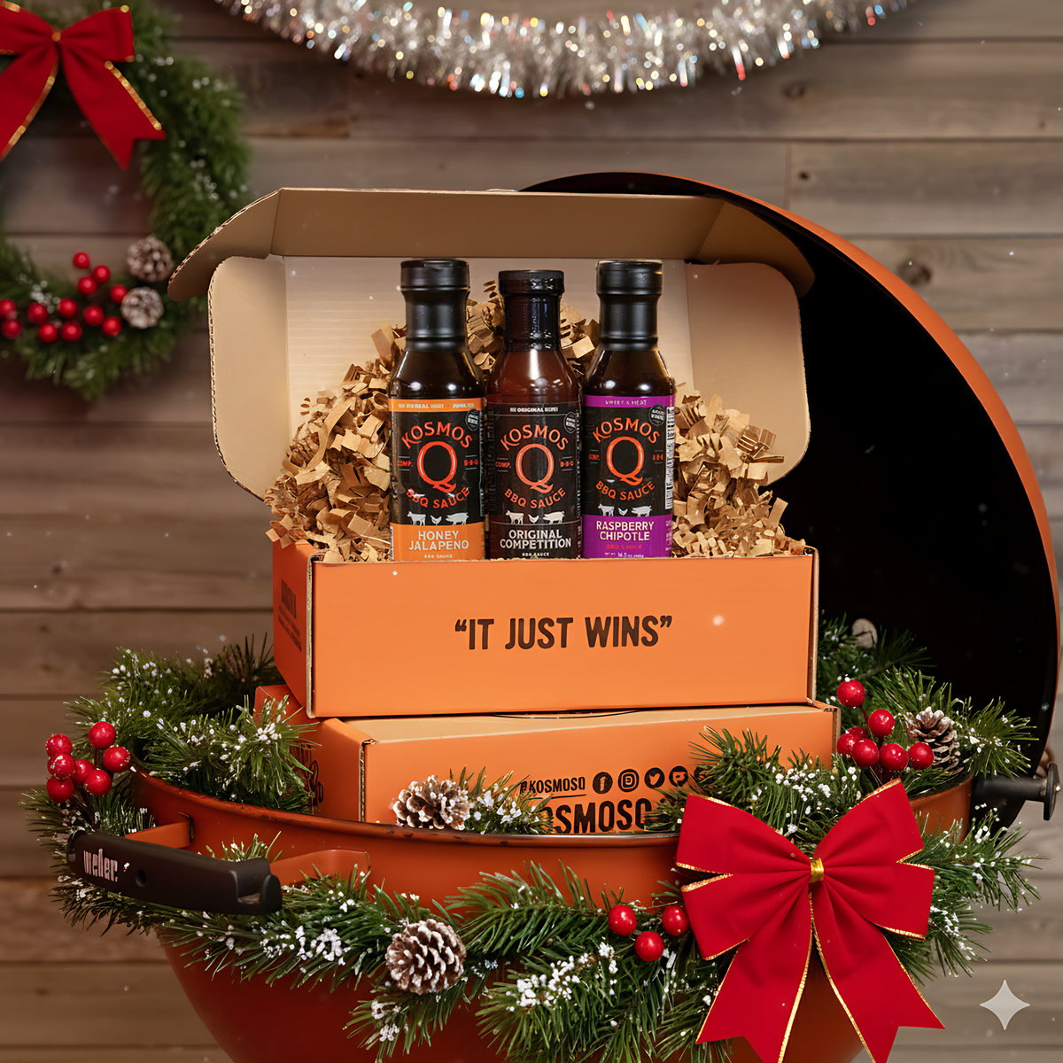 Kosmo&#39;s Q Recipe Bundles Merry Q-Mas Sauce Trio