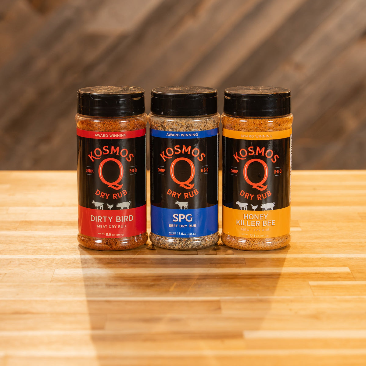 Kosmo&#39;s Q Recipe Bundles Santa’s Smokehouse Rub Trio