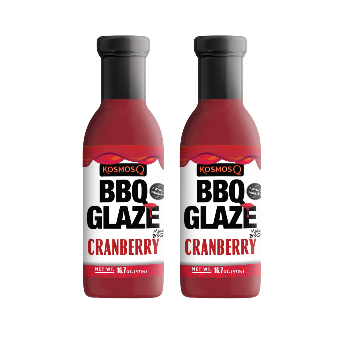 Kosmo's Q Rib Glaze™ 2 Pack Cranberry BBQ Glaze™