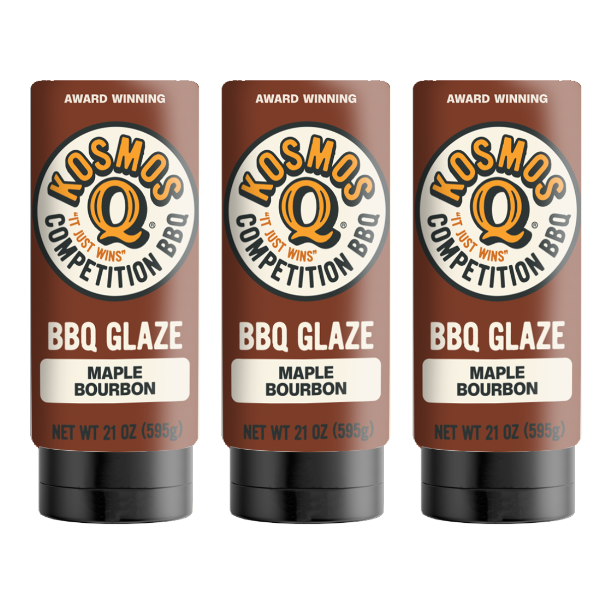 Kosmo's Q Rib Glaze™ 3 Pack Maple Bourbon BBQ Glaze