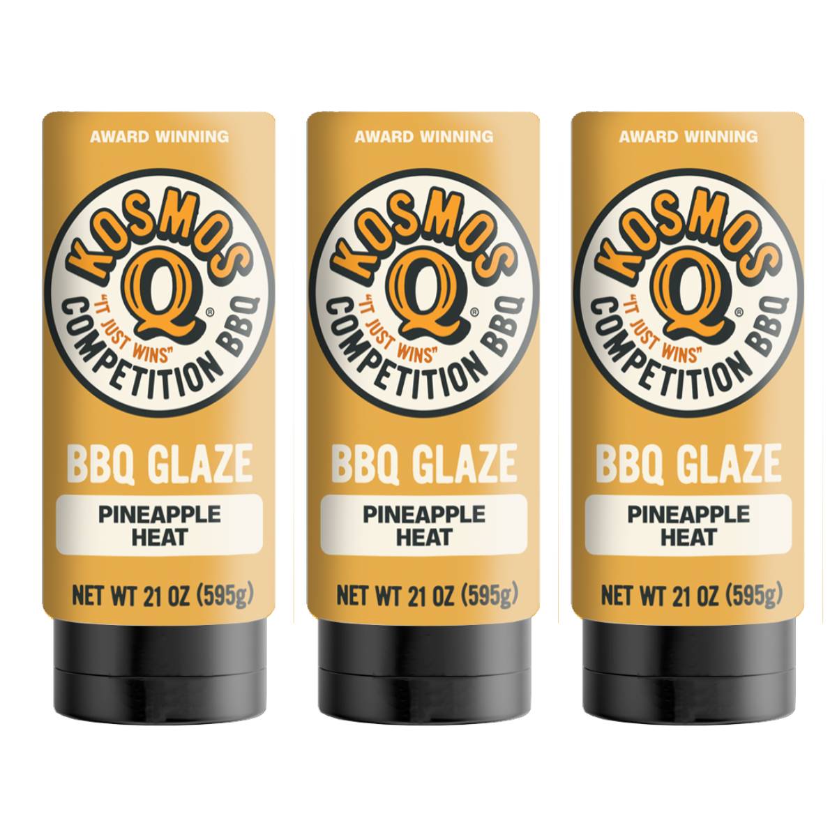 Kosmo's Q Rib Glaze™ 3 Pack Pineapple Heat BBQ Glaze