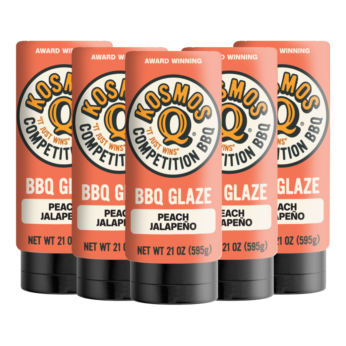 Kosmo&#39;s Q Rib Glaze™ 5 Pack Peach Jalapeno BBQ Glaze