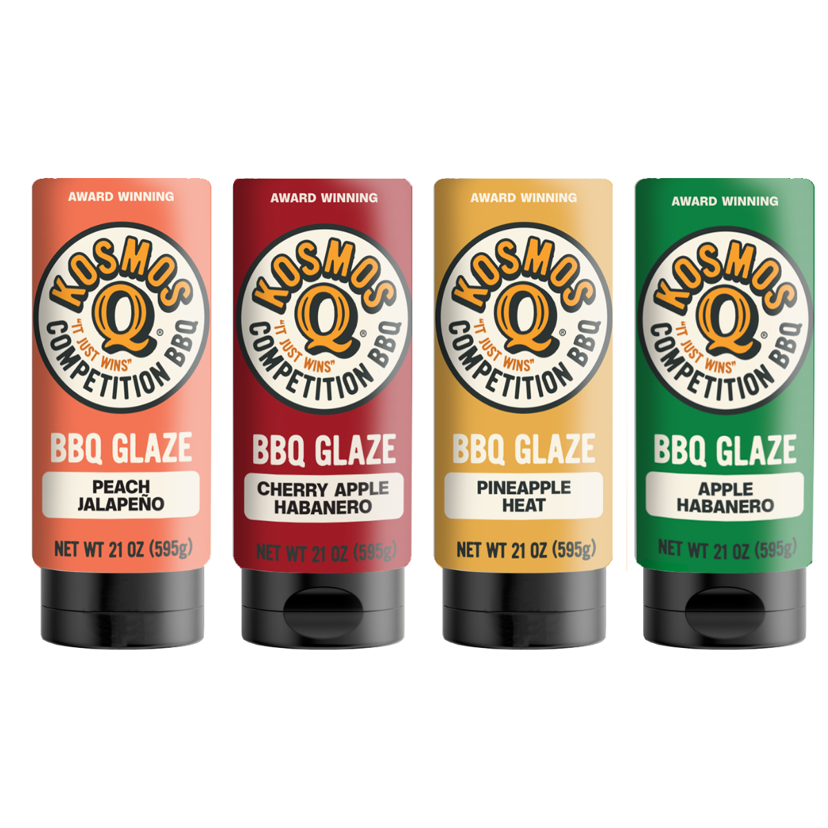 Kosmo's Q Rib Glaze™ Kosmos BBQ Glaze Four-Pack Combo