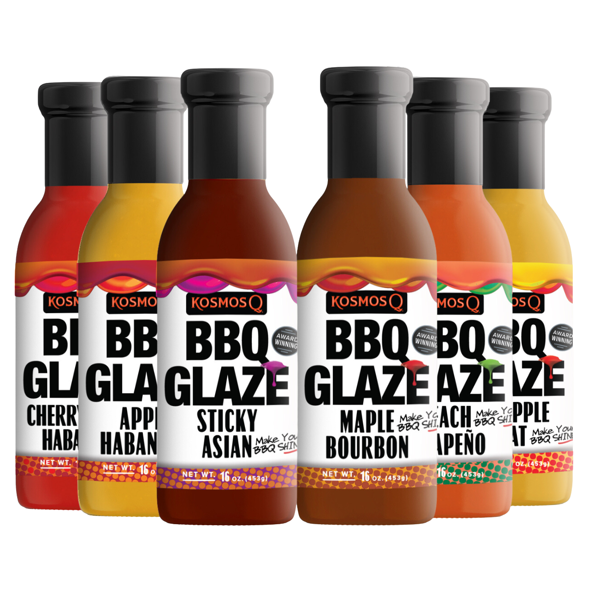 Kosmo&#39;s Q Rib Glaze™ Kosmos BBQ Glaze Six-Pack Combo