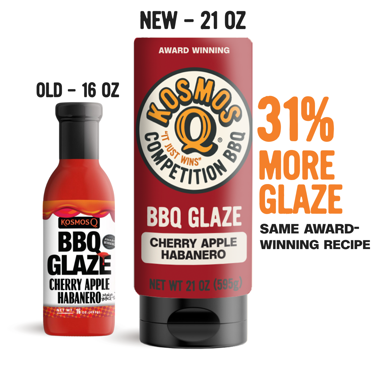 Kosmo's Q Rib Glaze™ Single Bottle Cherry Apple Habanero BBQ Glaze